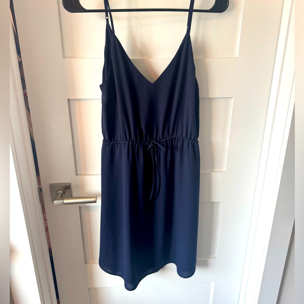 Babaton Deep Blue V-Neck Top
